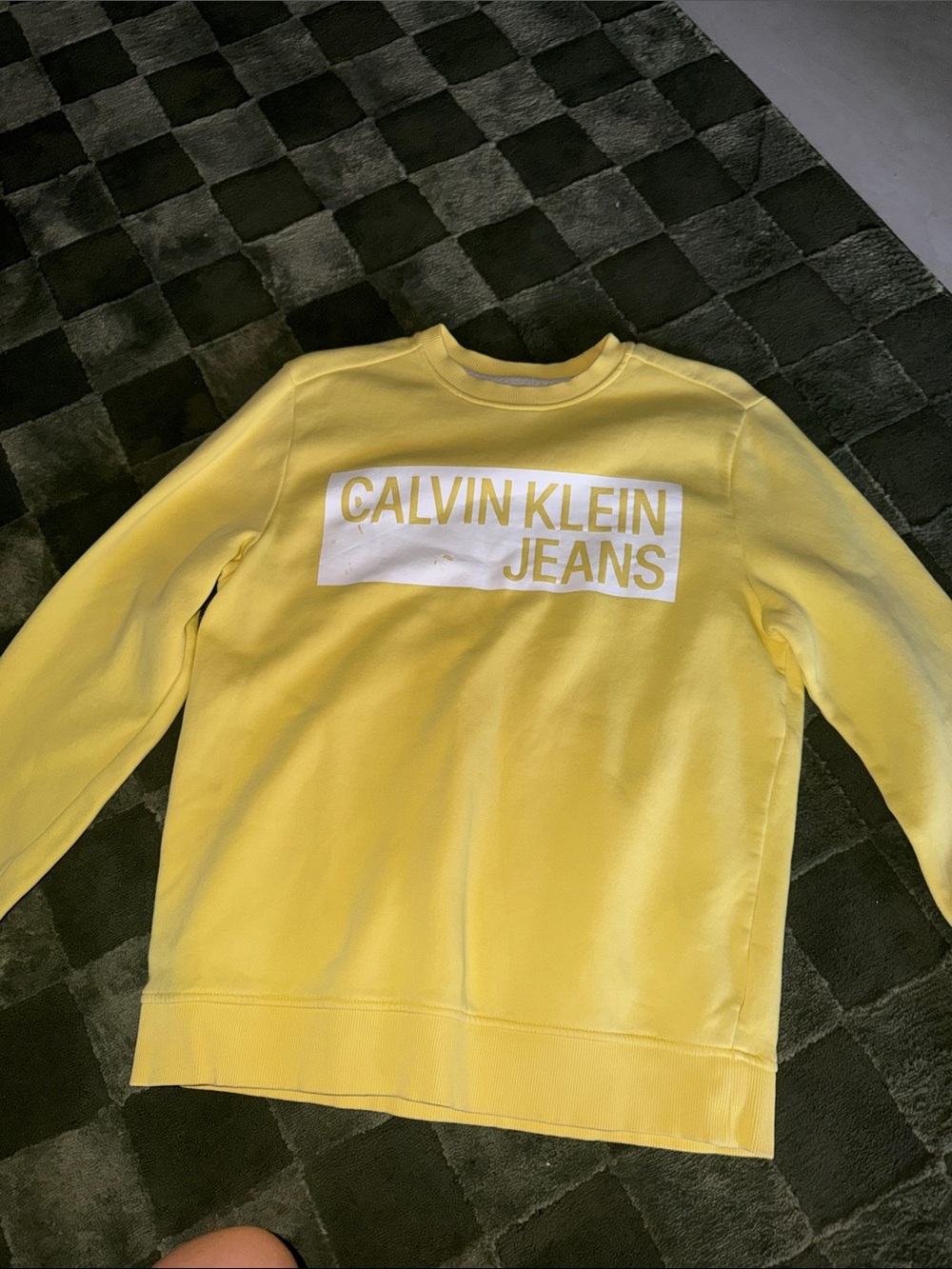 Calvin Klein Jeans Yellow Logo Crewneck Sweatshirt